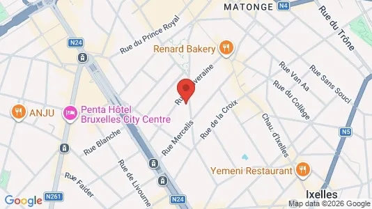 Apartments for rent i Brussels Elsene - kort over placeringen