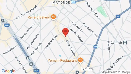 Apartments for rent i Brussels Elsene - kort over placeringen