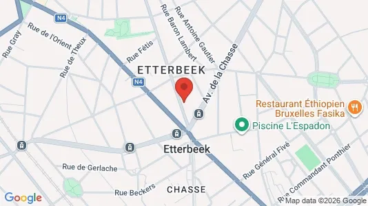 Apartments for rent i Brussels Etterbeek - kort over placeringen