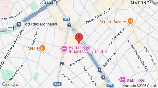 Apartments for rent i Brussels Elsene - kort over placeringen