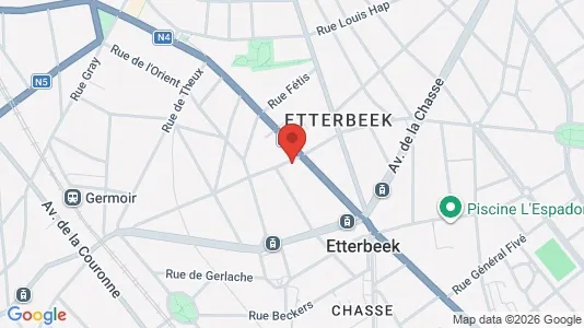 Apartments for rent i Brussels Etterbeek - kort over placeringen
