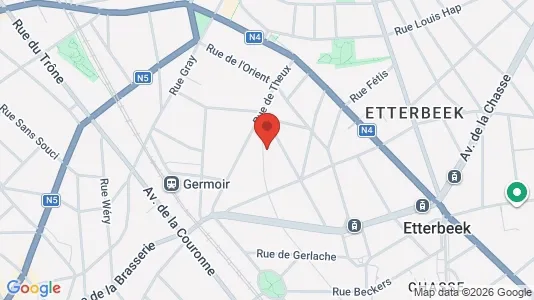 Apartments for rent i Brussels Etterbeek - kort over placeringen