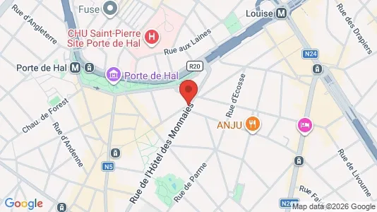 Apartments for rent i Brussels Sint-Gillis - kort over placeringen