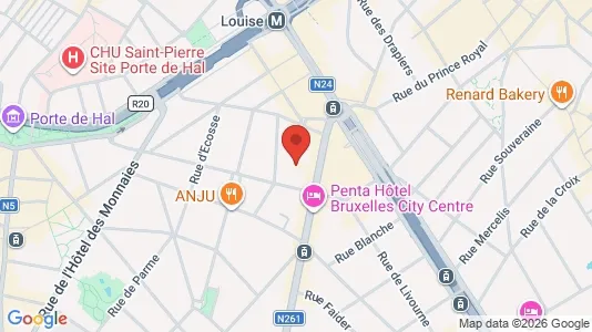 Apartments for rent i Brussels Sint-Gillis - kort over placeringen