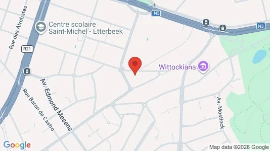 Apartments for rent i Brussels Sint-Pieters-Woluwe - kort over placeringen