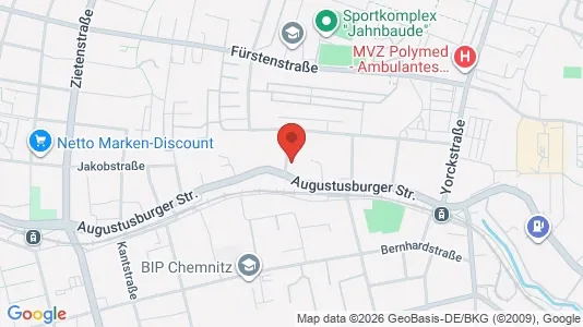 Apartments for rent i Chemnitz - kort over placeringen