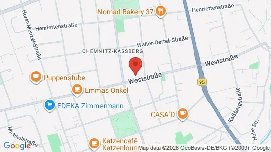 Apartments for rent i Chemnitz - kort over placeringen