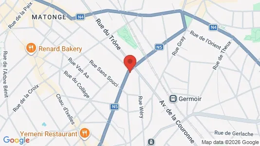 Apartments for rent i Brussels Elsene - kort over placeringen