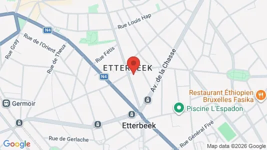 Apartments for rent i Brussels Etterbeek - kort over placeringen