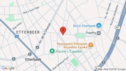 Apartments for rent i Brussels Etterbeek - kort over placeringen