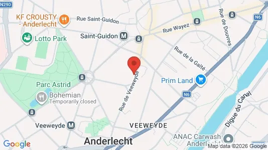 Apartments for rent i Brussels Anderlecht - kort over placeringen