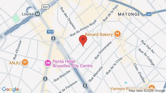 Apartments for rent i Brussels Elsene - kort over placeringen