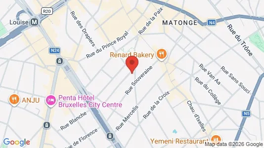 Apartments for rent i Brussels Elsene - kort over placeringen