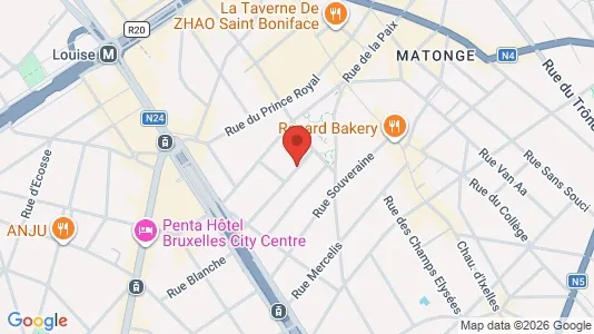 Apartments for rent i Brussels Elsene - kort over placeringen