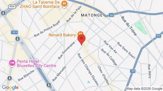 Apartments for rent i Brussels Elsene - kort over placeringen