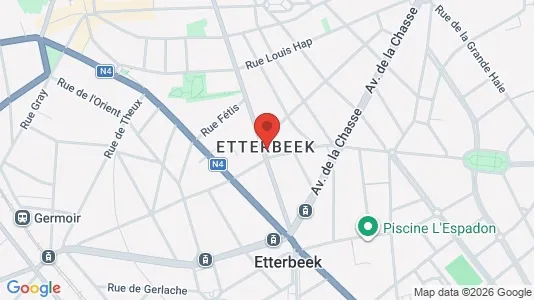 Apartments for rent i Brussels Etterbeek - kort over placeringen