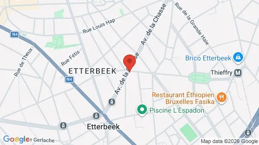 Apartments for rent i Brussels Etterbeek - kort over placeringen