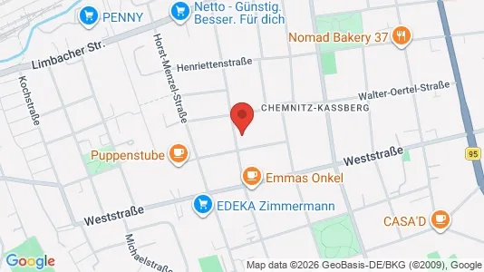 Apartments for rent i Chemnitz - kort over placeringen