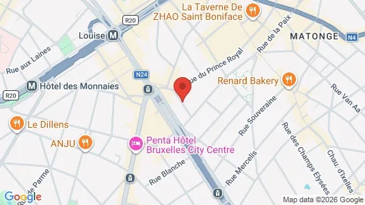Apartments for rent i Brussels Elsene - kort over placeringen