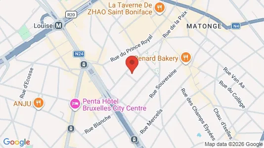 Apartments for rent i Brussels Elsene - kort over placeringen
