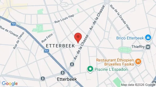 Apartments for rent i Brussels Etterbeek - kort over placeringen