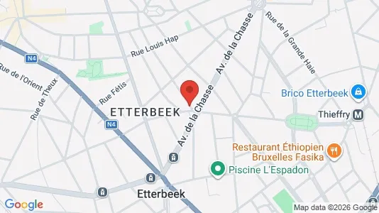 Apartments for rent i Brussels Etterbeek - kort over placeringen