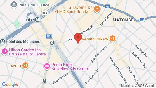 Apartments for rent i Brussels Elsene - kort over placeringen