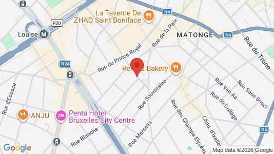 Apartments for rent i Brussels Elsene - kort over placeringen