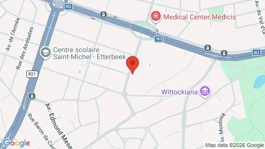 Apartments for rent i Brussels Sint-Pieters-Woluwe - kort over placeringen