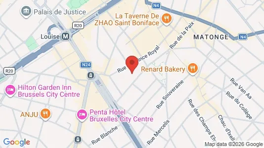 Apartments for rent i Brussels Elsene - kort over placeringen
