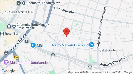 Apartments for rent i Chemnitz - kort over placeringen