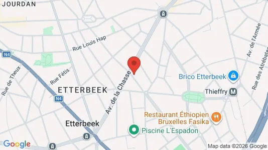 Apartments for rent i Brussels Etterbeek - kort over placeringen