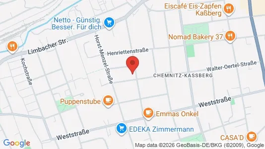 Apartments for rent i Chemnitz - kort over placeringen