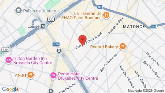 Apartments for rent i Brussels Elsene - kort over placeringen