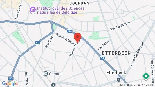 Apartments for rent i Brussels Etterbeek - kort over placeringen