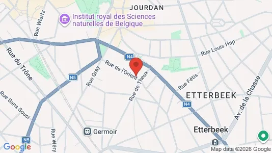 Apartments for rent i Brussels Etterbeek - kort over placeringen