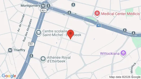 Apartments for rent i Brussels Sint-Pieters-Woluwe - kort over placeringen