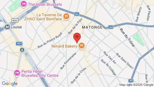 Apartments for rent i Brussels Elsene - kort over placeringen