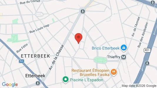 Apartments for rent i Brussels Etterbeek - kort over placeringen