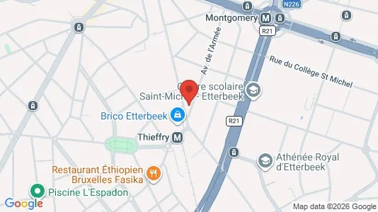 Apartments for rent i Brussels Etterbeek - kort over placeringen