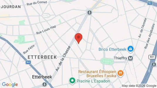 Apartments for rent i Brussels Etterbeek - kort over placeringen