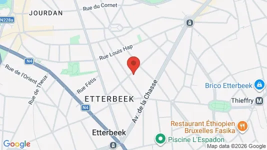 Apartments for rent i Brussels Etterbeek - kort over placeringen