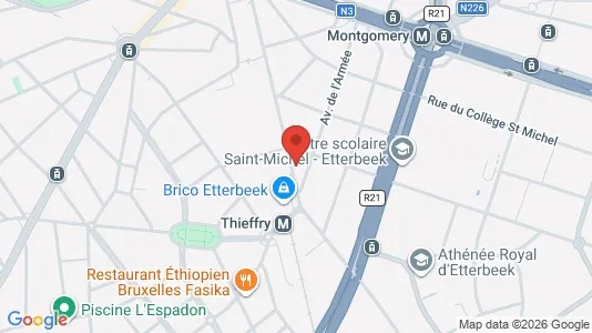 Apartments for rent i Brussels Etterbeek - kort over placeringen