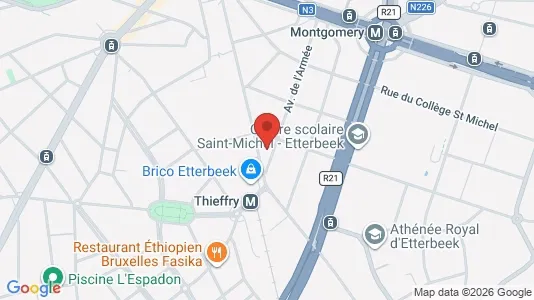 Apartments for rent i Brussels Etterbeek - kort over placeringen