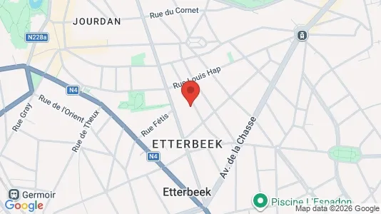 Apartments for rent i Brussels Etterbeek - kort over placeringen
