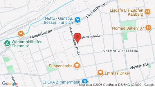 Apartments for rent i Chemnitz - kort over placeringen