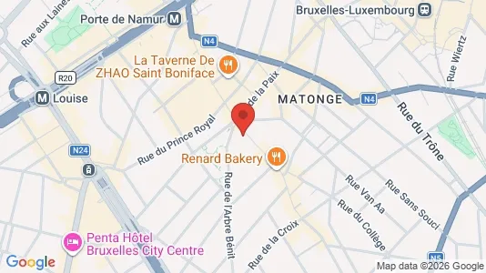 Apartments for rent i Brussels Elsene - kort over placeringen