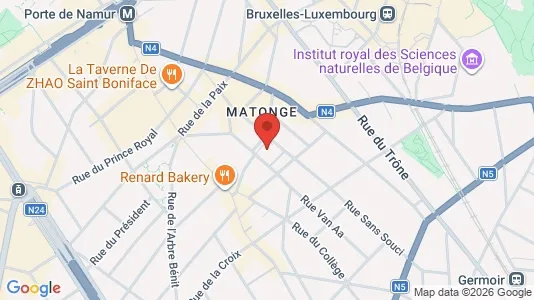 Apartments for rent i Brussels Elsene - kort over placeringen