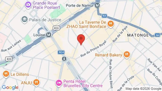 Apartments for rent i Brussels Elsene - kort over placeringen