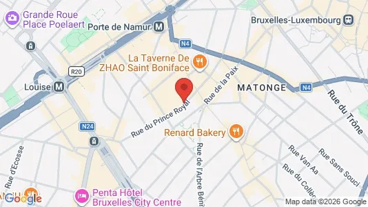 Apartments for rent i Brussels Elsene - kort over placeringen